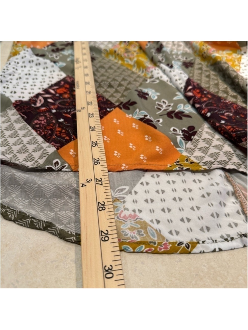 SHEIN Women's Patchwork Boho Shirt Size Medium - Picture 4 of 6